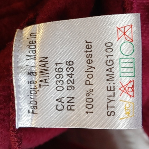 🍁NWT Women's Burgundy Fleece Jacket Sz Large - Picture 4 of 9